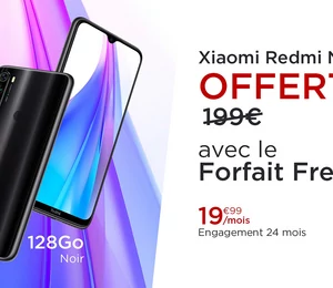 Vente privée : forfait Free 100 Go à 19,99€ + le Xiaomi Redmi Note 8T offert